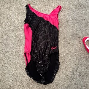 GK Pink and Black Gymnastics One Piece